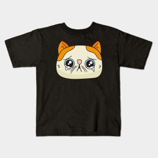 Teary eyed cat Kids T-Shirt